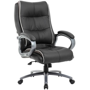Офисное кресло Brabix Premium Strong HD-009 (экокожа черная, ткань серая) 531945 в Тамбове