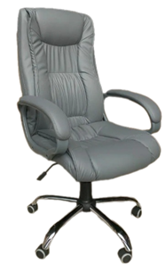 Кресло для офиса ELLY (CHR68) экокожа ECO-70, серая в Тамбове