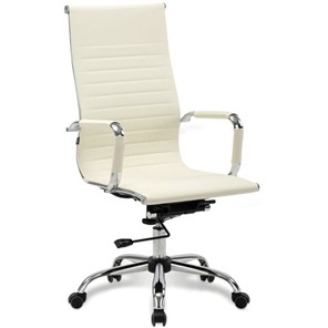 Офисное кресло BRABIX "Energy EX-509", экокожа, хром, бежевое, 531166 в Тамбове