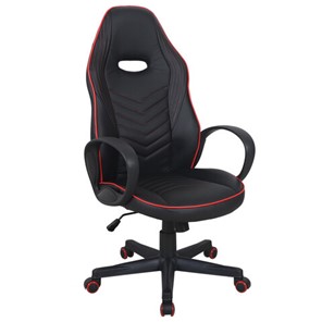 Офисное кресло BRABIX "Flame GM-004", экокожа, черное/красное, 532499 в Тамбове