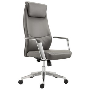 Офисное кресло BRABIX PREMIUM "Jazz EX-757", синхромеханизм, алюминий, экокожа, серое, 532490 в Тамбове