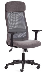 Кресло компьютерное PROFIT PLT флок/ткань, серый, 29/W-12, арт.20537 в Тамбове