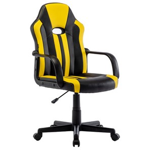 Офисное кресло RABIX "Stripe GM-202", экокожа, черное/желтое, 532510 в Тамбове