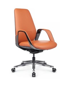 Кресло офисное Napoli-M (YZPN-YR021), Оранжевая кожа/Серая кожа в Тамбове