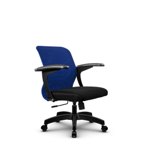 Кресло компьютерное SU-M-4/подл.160/осн.001, Синий/Черный в Тамбове