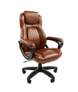 Кресло офисное CHAIRMAN 432, экокожа, цвет коричневый в Тамбове