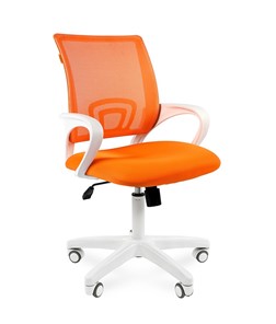 Офисное кресло CHAIRMAN 696 white, ткань, цвет оранжевый в Тамбове