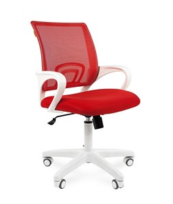 Кресло офисное CHAIRMAN 696 white, ткань, цвет красный в Тамбове