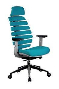 Офисное кресло Riva Chair SHARK (Лазурный/серый) в Тамбове