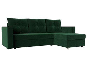 Угловой раскладной диван Атланта Лайт Б/С, Зеленый (Велюр) в Тамбове