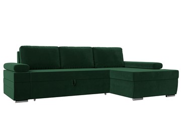 Угловой диван с оттоманкой Канкун, Зеленый (Велюр) НПБ в Тамбове