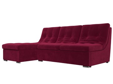 Угловой диван Релакс, бордовый (микровельвет) в Тамбове