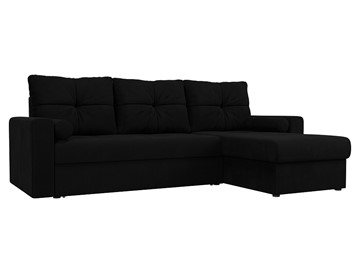 Угловой диван Верона, Черный (микровельвет) в Тамбове