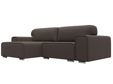 Угловой диван с оттоманкой Лига-029, Амур коричневый (Рогожка) в Тамбове