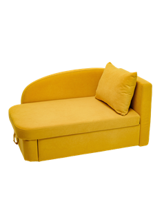 Мягкий диван правый Тедди желтый в Тамбове