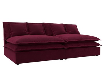 Прямой диван Лига-040, Бордовый (микровельвет) в Тамбове