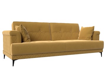Прямой диван Орлеан, Желтый (Микровельвет) в Тамбове