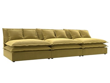 Прямой диван Лига-040 Лонг, Желтый (Микровельвет) в Тамбове