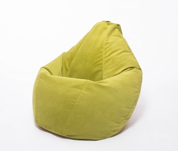 Кресло-мешок Груша большое, велюр однотон, травянное в Тамбове