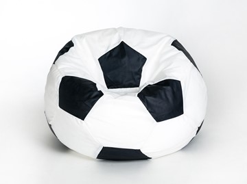 Кресло-мешок Мяч малый, бело-черный в Тамбове