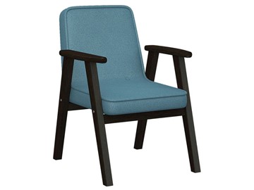 Кресло Ретро ткань голубой, каркас венге в Тамбове