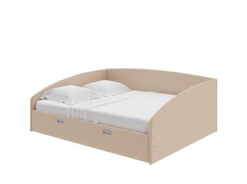 Двуспальная кровать Bono 160х200, Рогожка (Savana Camel) в Тамбове