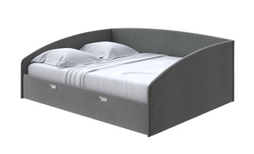 Кровать 2-спальная Bono 180х200, Велюр (Forest 520 Темно-серый) в Тамбове