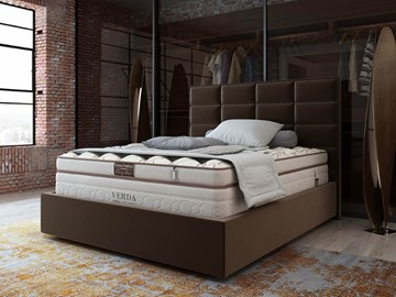 Кровать 2-спальная Chocolate Compact/Island M 160х200, Микровелюр (Manhattan Лесной каштан) в Тамбове