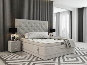 Кровать в спальню Classic Compact/Basement 180х200, Флок (Велсофт Серый) в Тамбове