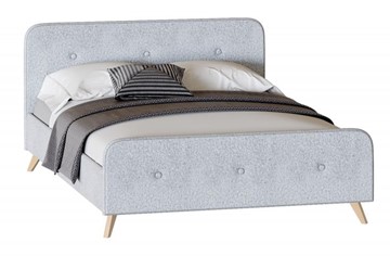 Кровать 2-спальная Сиерра 1600 (с подъемным механизмом и коробом) Аура серый в Тамбове
