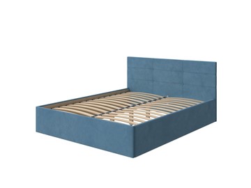 Кровать двуспальная Vector Plus 160х200, Велюр (Monopoly Прованский синий (792)) в Тамбове