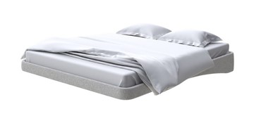 Парящая кровать 160х200, Искусственная шерсть (Лама Светло-серый) в Тамбове