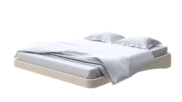 Парящая кровать 160х200, Велюр (Ultra Песочный) в Тамбове