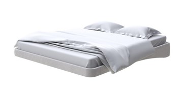 Кровать двуспальная парящая 160х200, Велюр (Ultra Серый камень) в Тамбове