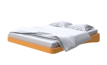 Парящая кровать 2-спальная 180х200, Велюр (Scandi Cotton 18 Шафран) в Тамбове
