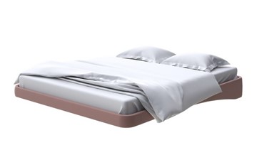 Парящая кровать 200х200, Экокожа (Молочный шоколад) в Тамбове