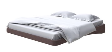 Кровать двуспальная парящая 200х200, Искусственная шерсть (Лама Шоколад) в Тамбове