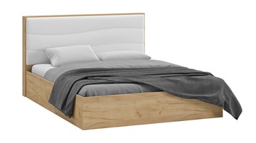 Двуспальная кровать с механизмом ТриЯ Миранда тип 1 (Дуб крафт золотой/Белый глянец) в Тамбове