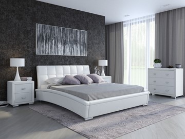 Спальная кровать Орматек Corso-1L 180х200, Экокожа (Белый) в Тамбове