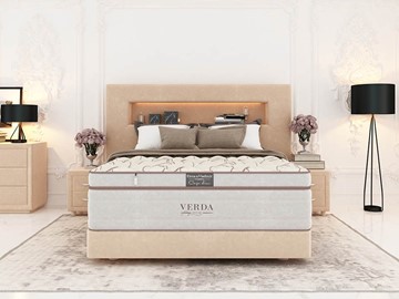 Кровать 2-х спальная Smart Compact/Podium M 160х200, Флок (Велсофт Бежевый) в Тамбове