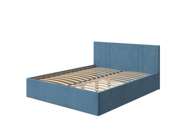 Кровать полутороспальная Helix Plus 140х200, Велюр (Monopoly Прованский синий (792)) в Тамбове