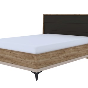 Кровать Кара 10 со стационарным основанием (1400) (Дуб Табачный Craft/Велюр) в Тамбове