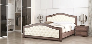 Спальная кровать СВ-Стиль Стиль 1, 160х200, кожзам, с основанием в Тамбове