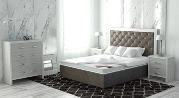 Кровать в спальню Сарма Манхэттен 180х200 (с основанием), с высотой спинки - 140 см в Тамбове