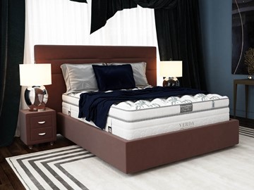 Кровать двуспальная Modern/Island M 180х200, Флок (Велсофт Спелая слива) в Тамбове