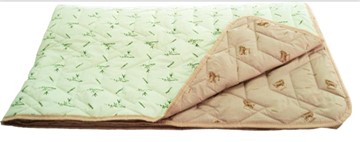 Одеяло «Зима-Лето», ткань: тик, материалы: бамбук/верблюжья шерсть в Тамбове