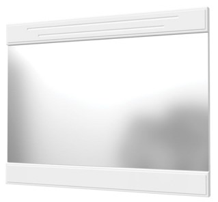 Настенное зеркало Олимп с декоративными планками (белый) в Тамбове