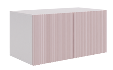 Антресоль двухдверная Зефир 118.01 (белое дерево/пудра розовая (эмаль)) в Тамбове