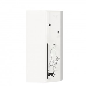 Угловой распашной шкаф Джоли 45 ЛД 535.030, Серый шелк в Тамбове