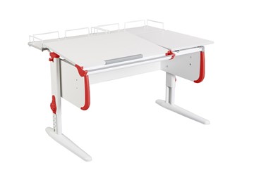 Растущий стол Дэми 1/75-40 (СУТ.25) + Polka_z 1/600 (2шт) белый/серый/Красный в Тамбове